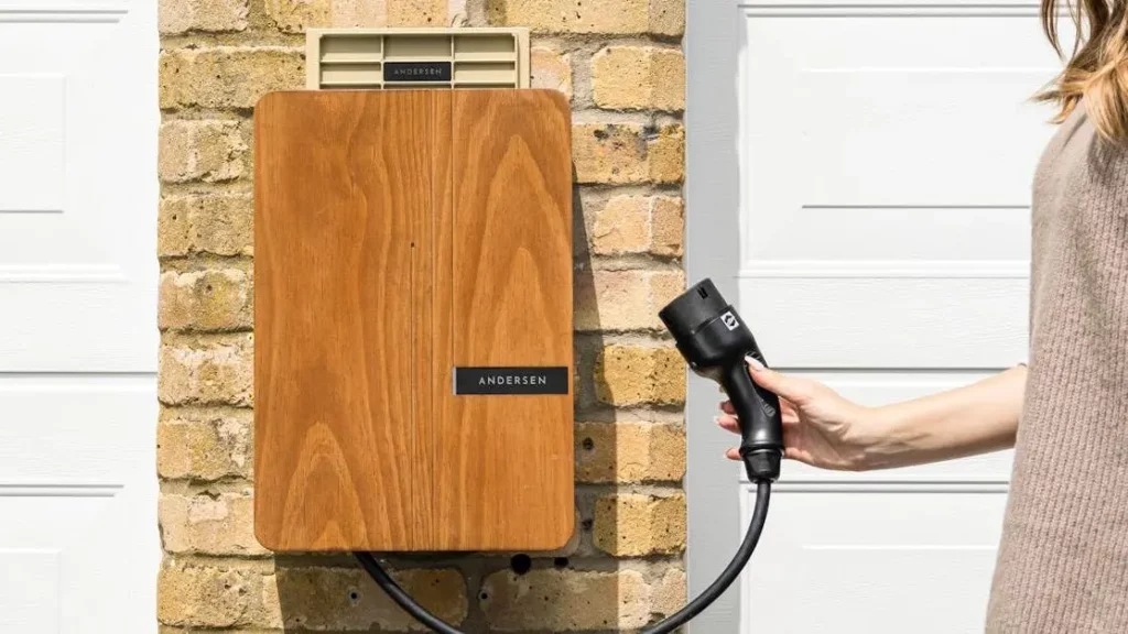 Zappy EV home charger on brick wall showcasing top charging solutions for sustainable transportation.