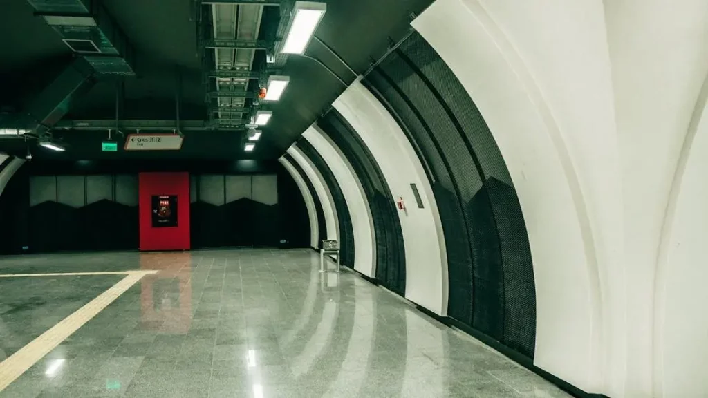 Sleek Istanbul subway station with polished floors and lighting enhances article on Phone Charging Stations.